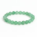 Green aventurine 8mm beaded crystal bracelet for abundance and prosperity