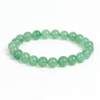 Green aventurine 8mm beaded crystal bracelet for abundance and prosperity